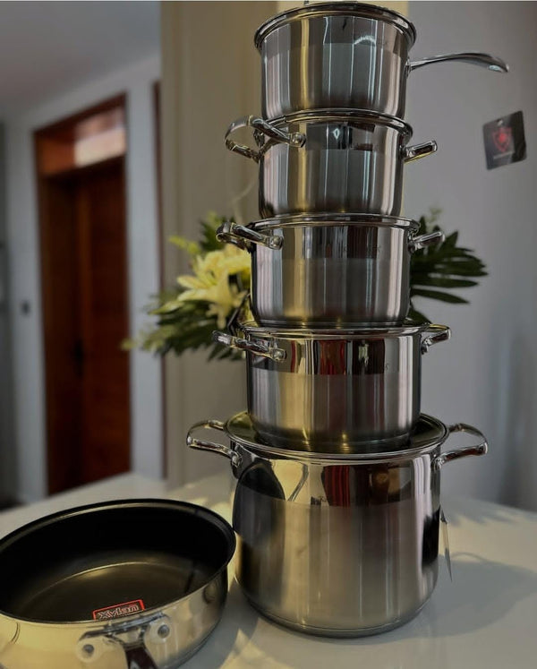 12 pcs Stainless steel Cooking pots — Kenya · WIMU Kitchen Nairobi