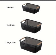 Extra-Large Mesh Plastic Storage Baskets with bamboo Handles (view 3) — Kenya · WIMU Kitchen