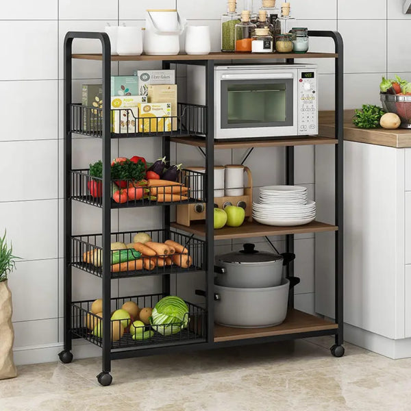 Multifunctional Strong metallic Kitchen rack with movable & lockable wheels — Kenya · WIMU Kitchen Nairobi
