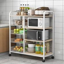 Multifunctional Strong metallic Kitchen rack with movable & lockable wheels (view 3) — Kenya · WIMU Kitchen
