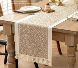 Braided Cotton Linen Table Runner (view 4) — Kenya · WIMU Kitchen