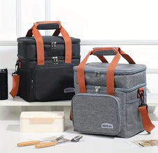 Double Compartment Insulated Lunch Bag (view 3) — Kenya · WIMU Kitchen