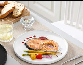 White Ceramic plates-6 pcs set (view 2) — Kenya · WIMU Kitchen
