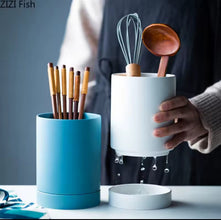 Porcelain Ceramic kitchen cutlery Organizer With Water Holder (view 2) — Kenya · WIMU Kitchen