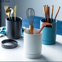 Porcelain Ceramic kitchen cutlery Organizer With Water Holder — Kenya · WIMU Kitchen