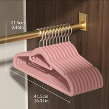 10pcs Velvet Non-Slip Hangers with Tie Bar (view 7) — Kenya · WIMU Kitchen