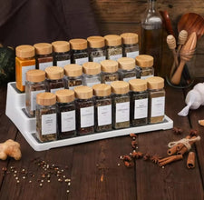 15PC SET PREMIUM THICK GLASS STORAGE /SPICE JARS WITH BAMBOO LID — Kenya · WIMU Kitchen