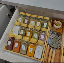 Spice containers with bamboo stand (view 2) — Kenya · WIMU Kitchen