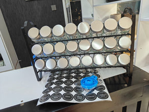 24pcs Spice Jars With Organizing Rack (view 4) — Kenya · WIMU Kitchen
