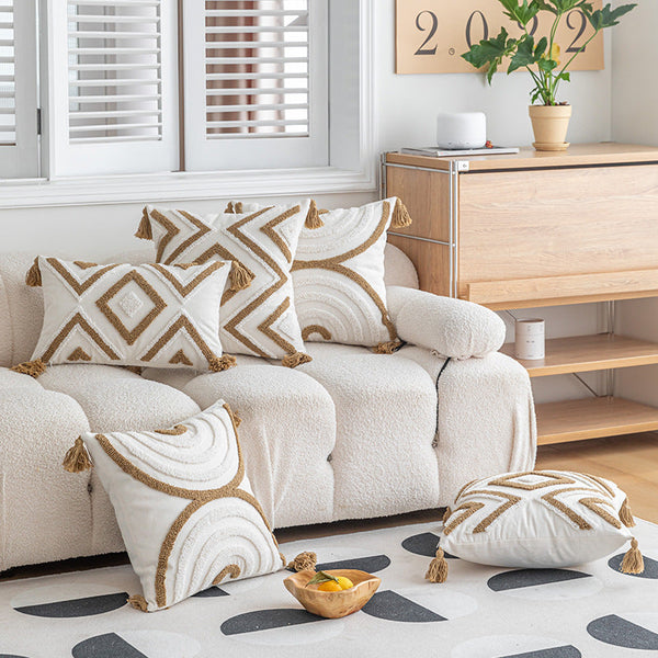 Boho Throw Pillow Covers With Tassels — Kenya · WIMU Kitchen Nairobi