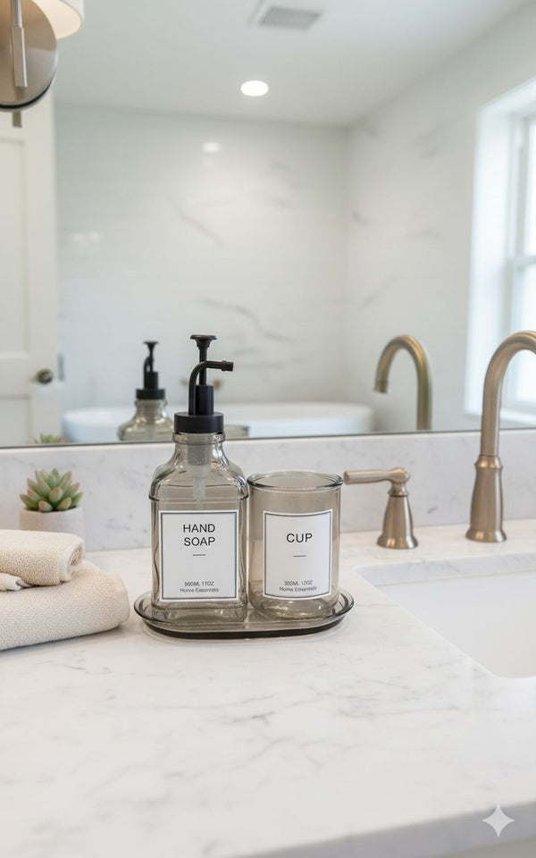 3 pcs sleek glass soap dispenser — Kenya · WIMU Kitchen Nairobi