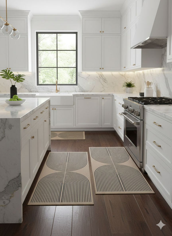 2pcs Geometric Heavy Duty Wide Kitchen /Floor Mats Set — Kenya · WIMU Kitchen Nairobi