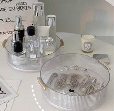 Ribbed Acrylic Lazy Susan / Cosmetic Organizer (view 2) — Kenya · WIMU Kitchen
