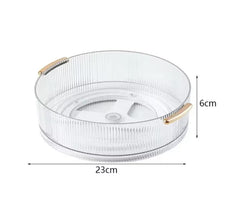 Ribbed Acrylic Lazy Susan / Cosmetic Organizer (view 4) — Kenya · WIMU Kitchen