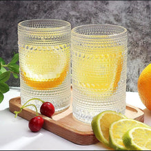 High Borosilicate Embossed Water / Juice Glasses – 450ml — Kenya · WIMU Kitchen