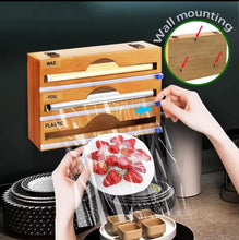 3-in-1 Bamboo Wrap Dispenser with Cutter (view 4) — Kenya · WIMU Kitchen