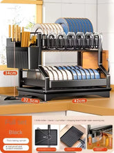 2-Tier Kitchen Dish Rack with Drain Tray (view 5) — Kenya · WIMU Kitchen