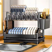 2-Tier Kitchen Dish Rack with Drain Tray — Kenya · WIMU Kitchen