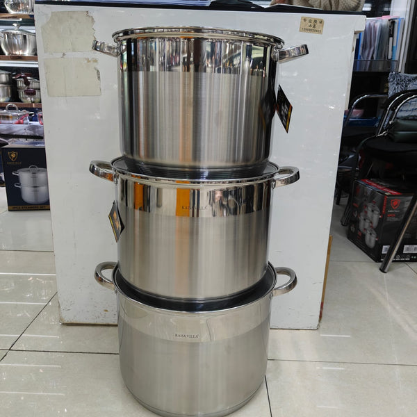 6 pcs Stainless steel Cooking pots. — Kenya · WIMU Kitchen Nairobi