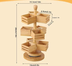 3 Tier Rotating Bamboo Tea Bag Organizer - (view 2) — Kenya · WIMU Kitchen