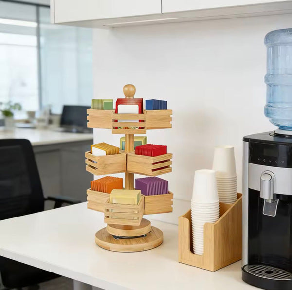 3 Tier Rotating Bamboo Tea Bag Organizer - — Kenya · WIMU Kitchen Nairobi