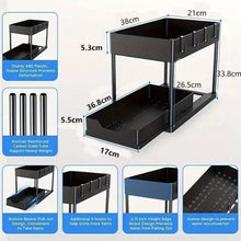 Double Sliding Under Sink Organizers and Storage. (view 2) — Kenya · WIMU Kitchen