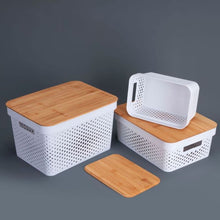 Large size Modern Storage Basket with Bamboo Lid (view 2) — Kenya · WIMU Kitchen