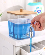 Stop the Detergent Spills – Acrylic Laundry Dispenser with Bamboo Lid & Tap — WIMU Kitchen Nairobi — Kenya · WIMU Kitchen