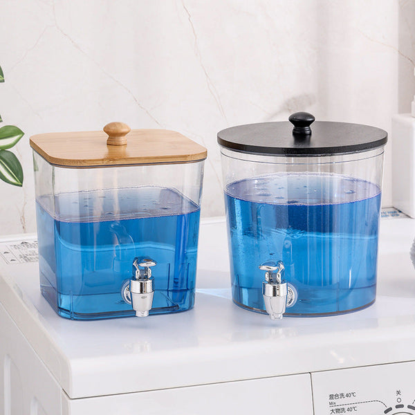 Stop the Detergent Spills – Acrylic Laundry Dispenser with Bamboo Lid & Tap — WIMU Kitchen Nairobi — Kenya · WIMU Kitchen Nairobi