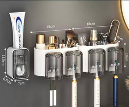 End Bathroom Clutter – Toothbrush & Toothpaste Dispenser with 4 Cups — WIMU Kitchen Nairobi — Kenya · WIMU Kitchen