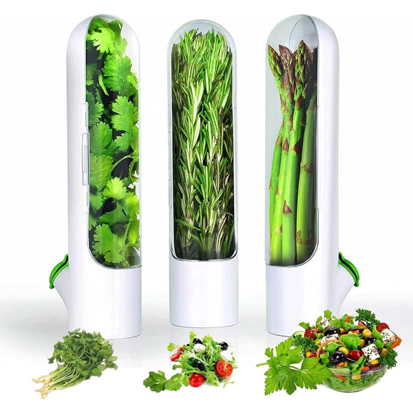 Herb & Vegetable Fresh-Keeping Cup – Transparent Fridge Storage Container With Lid — WIMU Kitchen Nairobi — Kenya · WIMU Kitchen Nairobi
