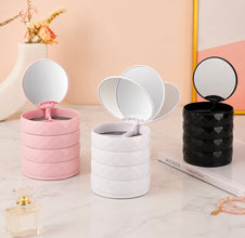 Stop Untangling Necklaces – Rotating Diamond-Pattern Jewellery Organizer with Mirror — WIMU Kitchen Nairobi — Kenya · WIMU Kitchen