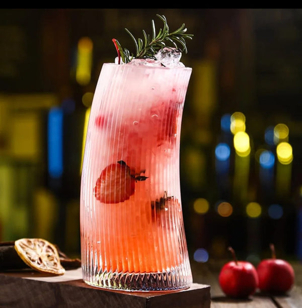 Turn Every Sip Into a Moment – Crescent Striped Glassware — WIMU Kitchen Nairobi — Kenya · WIMU Kitchen Nairobi