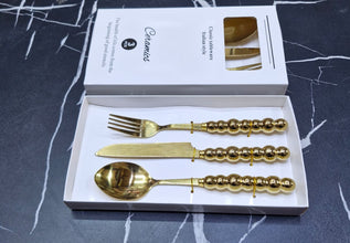 Pear Bubble Handle Cutlery Set – Ceramic-Resin Handles, Stainless Steel, 3-Piece — WIMU Kitchen Nairobi — Kenya · WIMU Kitchen