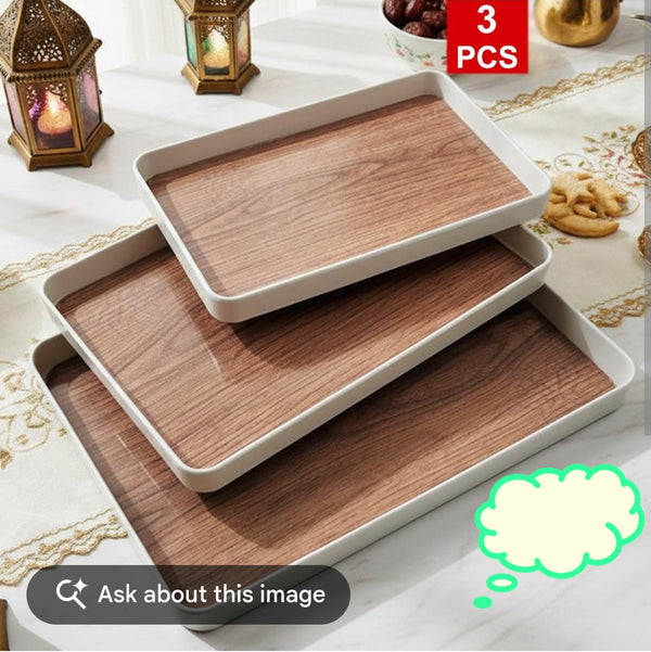 Serve in Style, Not Stress – 3PC Wooden Serving Tray Set — WIMU Kitchen Nairobi — Kenya · WIMU Kitchen Nairobi