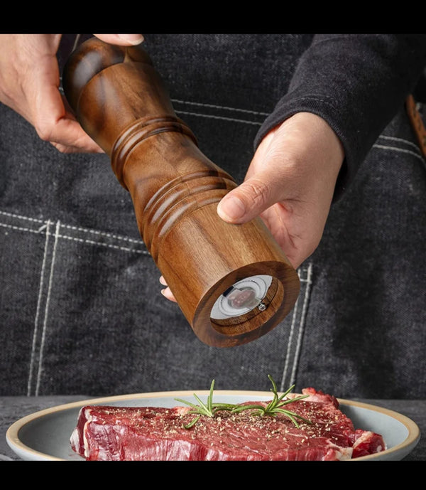 Dial In Every Grind – Acacia Wood Manual Salt & Pepper Mill — WIMU Kitchen Nairobi — Kenya · WIMU Kitchen Nairobi