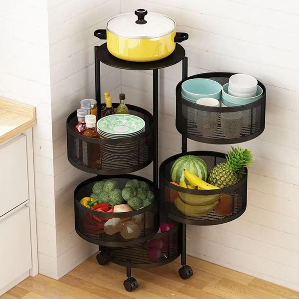5-Tier Rotating Metal Fruit & Vegetable Storage Rack — Kenya · WIMU Kitchen Nairobi
