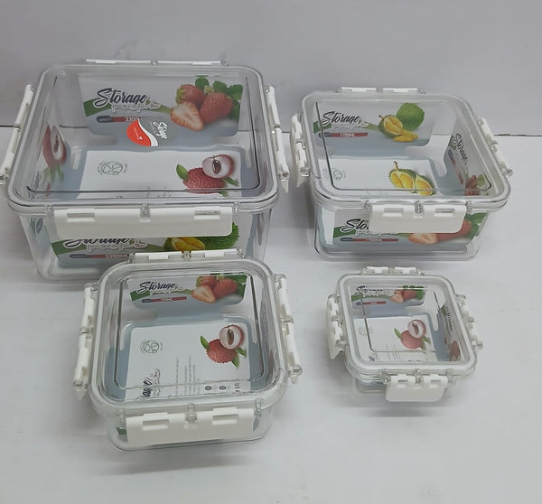 4-in-1 Transparent Airtight Pantry Storage Boxes, Stackable Acrylic Containers 250ml-3300ml — WIMU Kitchen Nairobi — Kenya · WIMU Kitchen Nairobi
