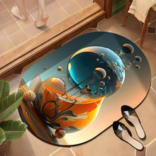 Big Oval Bathroom & Door Mat – Soft Absorbent Rug with Non-Slip Rubber Base, 48 x 78 cm — WIMU Kitchen Nairobi — Kenya · WIMU Kitchen