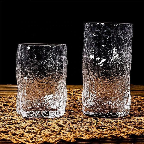 Vintage Bark Design Glass Set – 6pcs Water & Juice Glasses — Kenya · WIMU Kitchen Nairobi