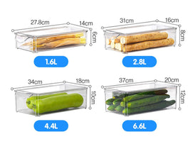 4 pcs Big capacity BPA-Free Stackable acrylic Fridge Organizer Bins with Lids (view 2) — Kenya · WIMU Kitchen