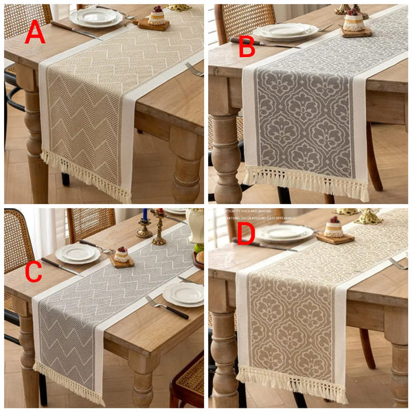 Braided Cotton Linen Table Runner — Kenya · WIMU Kitchen Nairobi