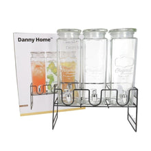 Danny Home 2.3L x 3 Beverage Juice Dispenser with Stand | Triple Drink Dispenser (view 2) — Kenya · WIMU Kitchen