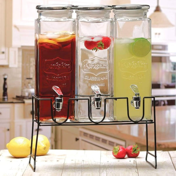 Danny Home 2.3L x 3 Beverage Juice Dispenser with Stand | Triple Drink Dispenser — Kenya · WIMU Kitchen Nairobi