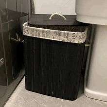 Eco-friendly bamboo laundry basket square (view 3) — Kenya · WIMU Kitchen