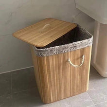 Eco-friendly bamboo laundry basket square (view 4) — Kenya · WIMU Kitchen