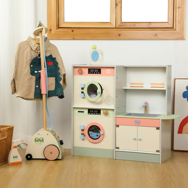 Craft Wooden Washing Machine Toy Set – Kids Pretend Play Washer & Dryer Furniture Playset — Kenya · WIMU Kitchen Nairobi