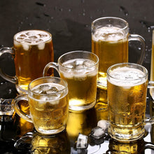 Premium Glass Beer Mugs/Beer Glasses 560ml - Set of 6, Transparent (view 3) — Kenya · WIMU Kitchen