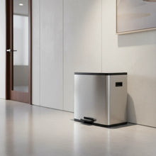Dual Compartment Stainless Steel Octos Step Bin 15+15L — Kenya · WIMU Kitchen