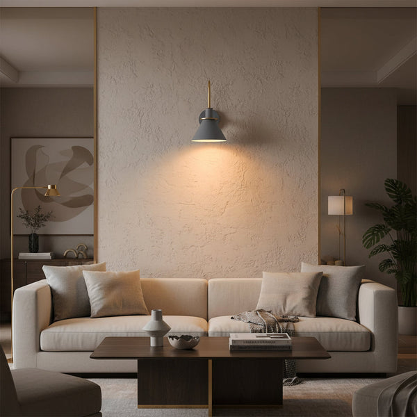 Vintage Wall Light E27 with Grey Shade and Gold Frame PL 8360-GY — WIMU Kitchen Nairobi — Kenya · WIMU Kitchen Nairobi